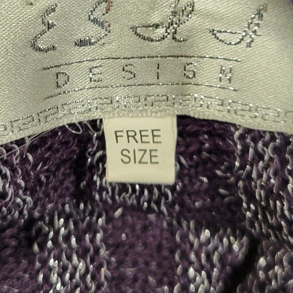 𝅺PURPLE Glitter Tunic Knit Dress or Glitter Top One Size Fits Most - Picture 13 of 13